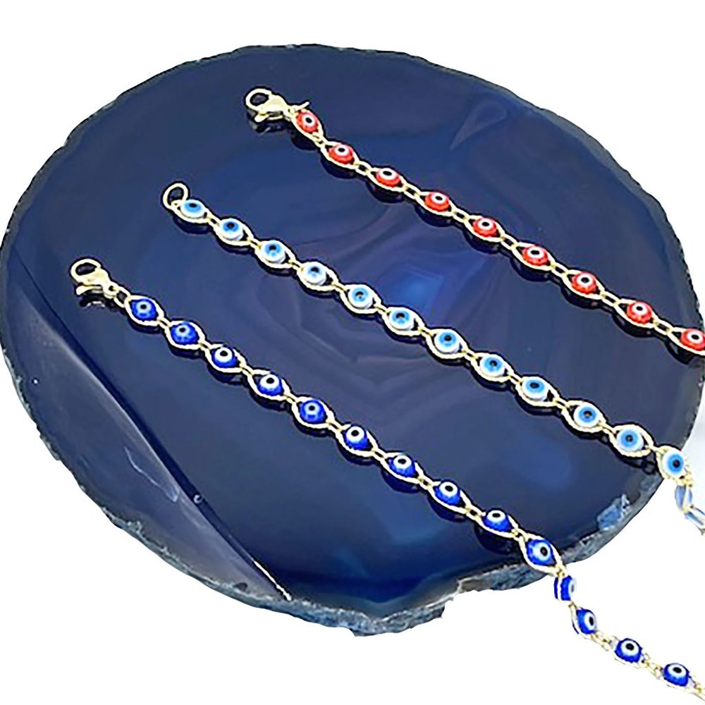 Evil Eye Anklet - 14K Gold Plated – Amulet Anklet - Beach Jewelry